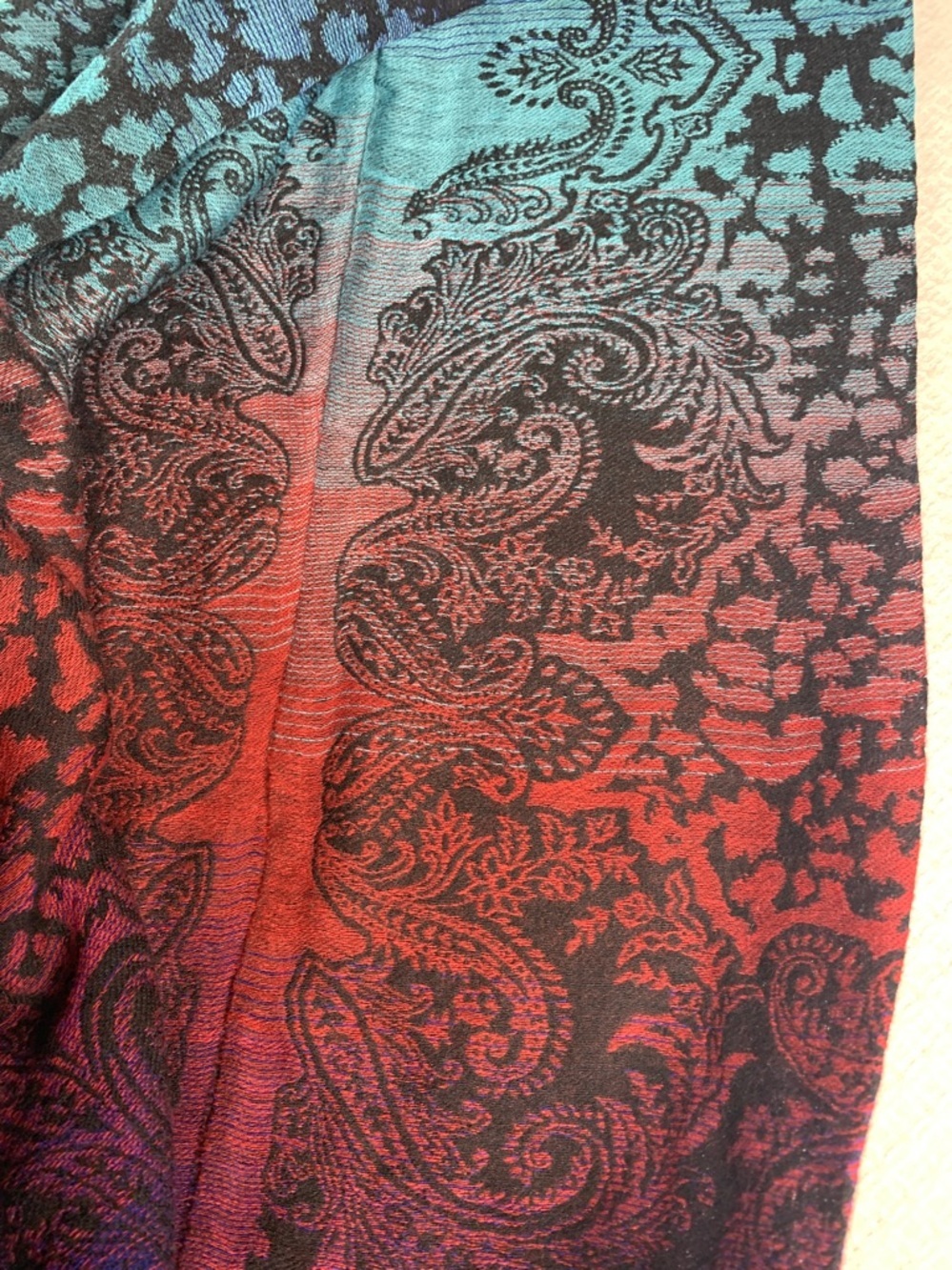 Ahujasons colorful hombre merino wool and modal infinity scarf New With Tags - Picture 4 of 9